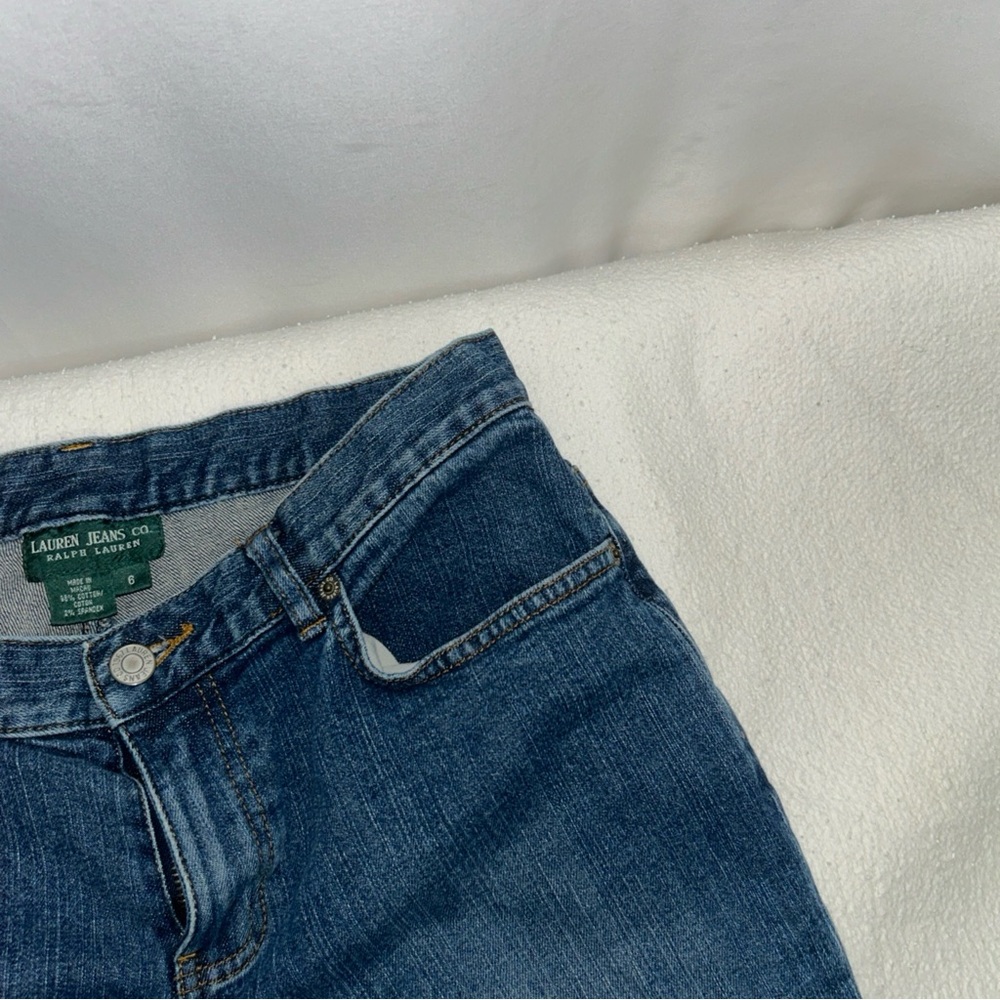 Ralph Lauren Blue Flare Wide Leg Denim - Picture 4 of 8